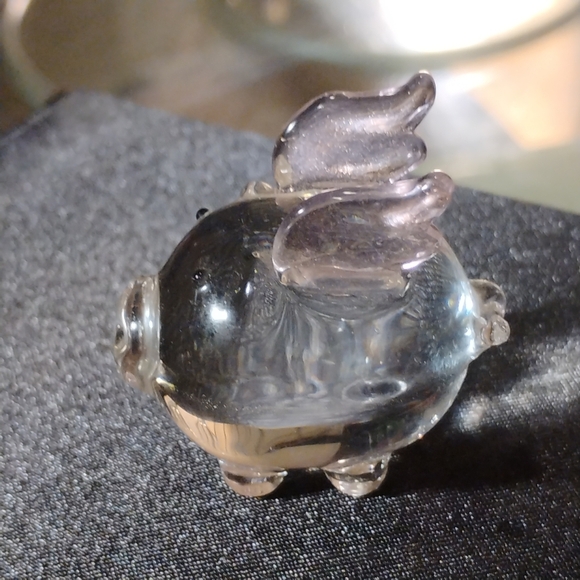 Vintage “Princess Piglet of Possibility” – Hand-Blown Glass Flying Pig F… - Picture 3 of 9